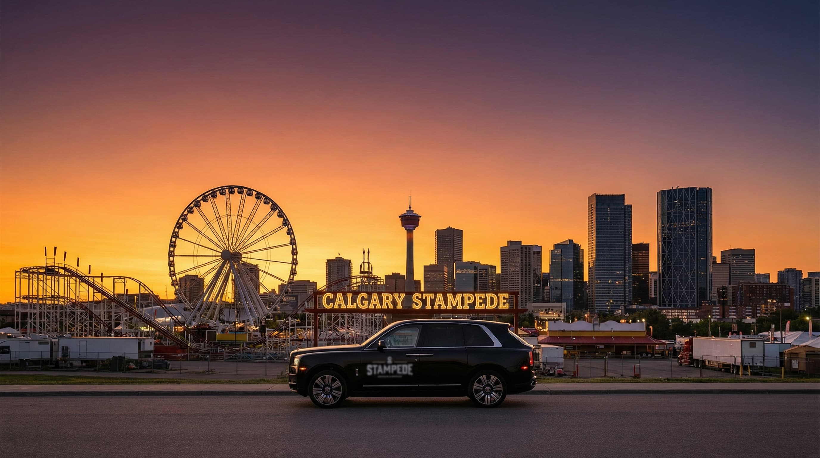 The Calgary Stampede midway